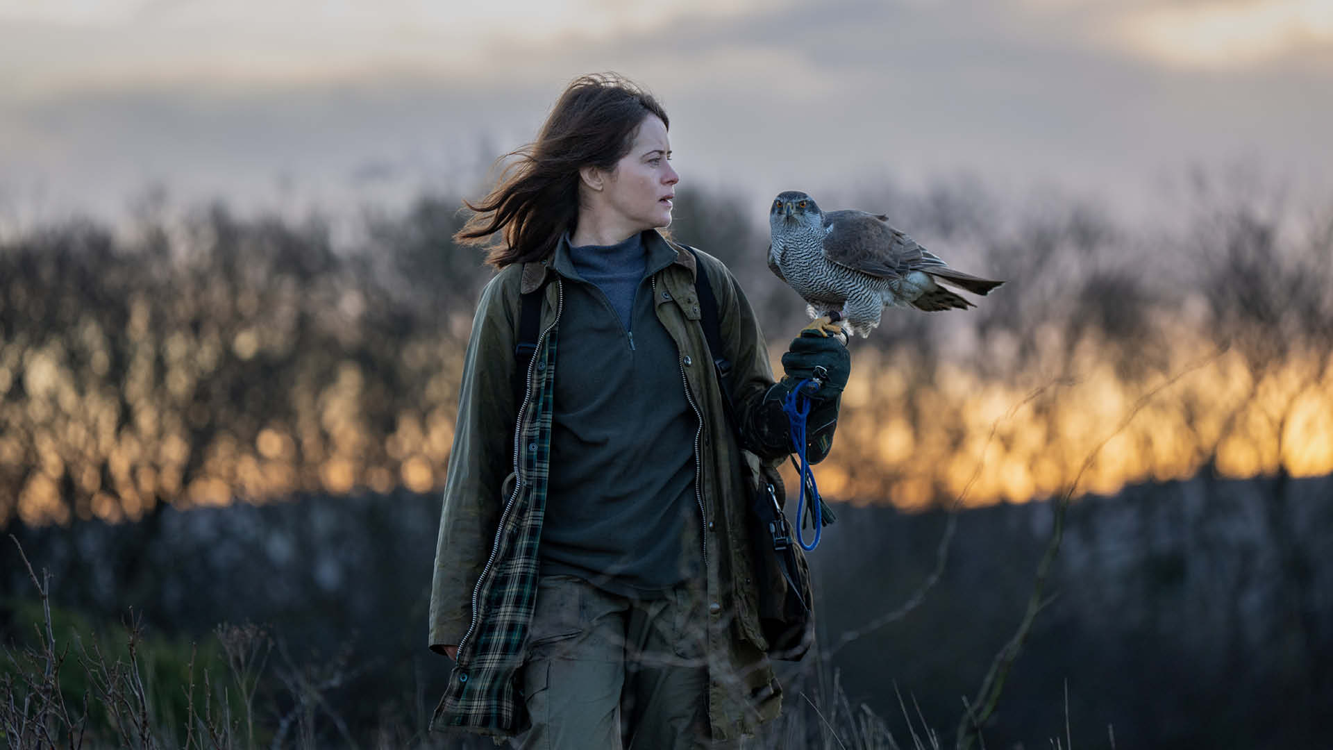 Filmszene aus "H wie Habicht" mit Claire Foy als Helen Macdonald